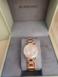 Burberry The City Rose Diamonds Dial Rose Gold Stainless Steel Strap Watch for Women - BU9225