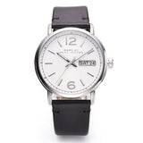 Marc Jacobs Fergus White Dial Black Leather Strap Watch for Men - MBM5076