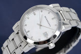Burberry The City Silver Dial with Diamonds Silver Stainless Steel Strap Watch for Women - BU9125