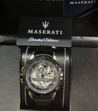 Maserati Automatic Black Dial Black Leather Strap Watch For Men - R8821119007