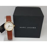 Marc Jacobs Baker Champagne Dial Brown Leather Strap Watch for Women - MBM1317