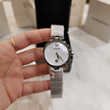 Emporio Armani Mother of Pearl Dial Silver Steel Strap Watch For Women - AR11235