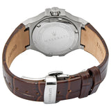 Maserati Potenza Silver Dial Brown Leather Strap Watch For Women - R8851108506