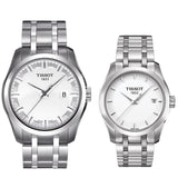 Tissot T Trend Couturier White Dial Silver Steel Strap Watch For Women - T035.210.11.011.00