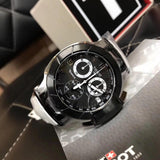 Tissot T Race Chronograph Black Dial White Rubber Strap Watch for Men - T048.417.27.057.05