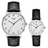 Tissot Everytime Small White Dial Black Leather Strap Watch For Women - T109.210.16.032.00