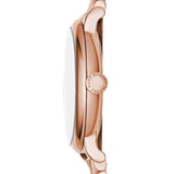 Marc Jacobs Baker Dexter White Dial Rose Gold Stainless Steel Strap Watch for Women - MBM3443