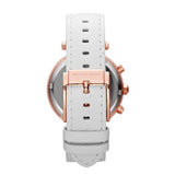 Michael Kors Parker White Diamonds Dial White Leather Strap Watch for Women - MK2281