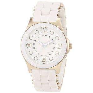 Marc Jacobs Pelly White Dial White Silicone Strap Watch for Women - MBM2526