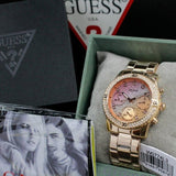 Guess Confetti Pink Dial Rose Gold Stainless Steel Watch For Women - W0774L3