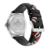 Gucci Le Marche Des Merveilles Black Dial Black Leather Strap Unisex Watch - YA1264007