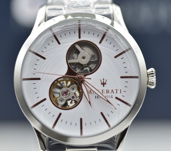 Maserati Tradizione Automatic White Dial Stainless Steel Watch For Men - R8823125001