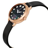 Marc Jacobs Betty Black Mother of Pearl Dial Black Leather Strap Watch for Women - MJ1513