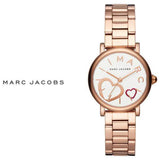 Marc Jacobs Classic White Dial Rose Gold Stainless Steel Strap Watch for Women - MJ3592