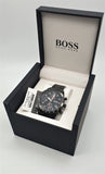 Hugo Boss Aero Black Dial Black Steel Strap Watch for Men - 1513771