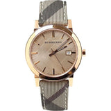 Burberry The City Rose Gold Dial Leather Strap Watch for Women - BU9040
