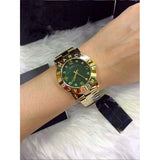 Marc Jacobs Amy Green Gold Stainless Steel Strap Watch for Women - MBM8609