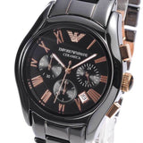 Emporio Armani Chronograph Black Ceramic Stainless Steel Dial Watch For Women - AR1411