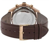 Hugo Boss Grand Prix Brown Dial Brown Leather Strap Watch for Men - 1513605