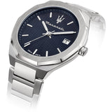 Maserati Stile Blue Dial Silver Stainless Steel Strap Watch For Men - R8853142006