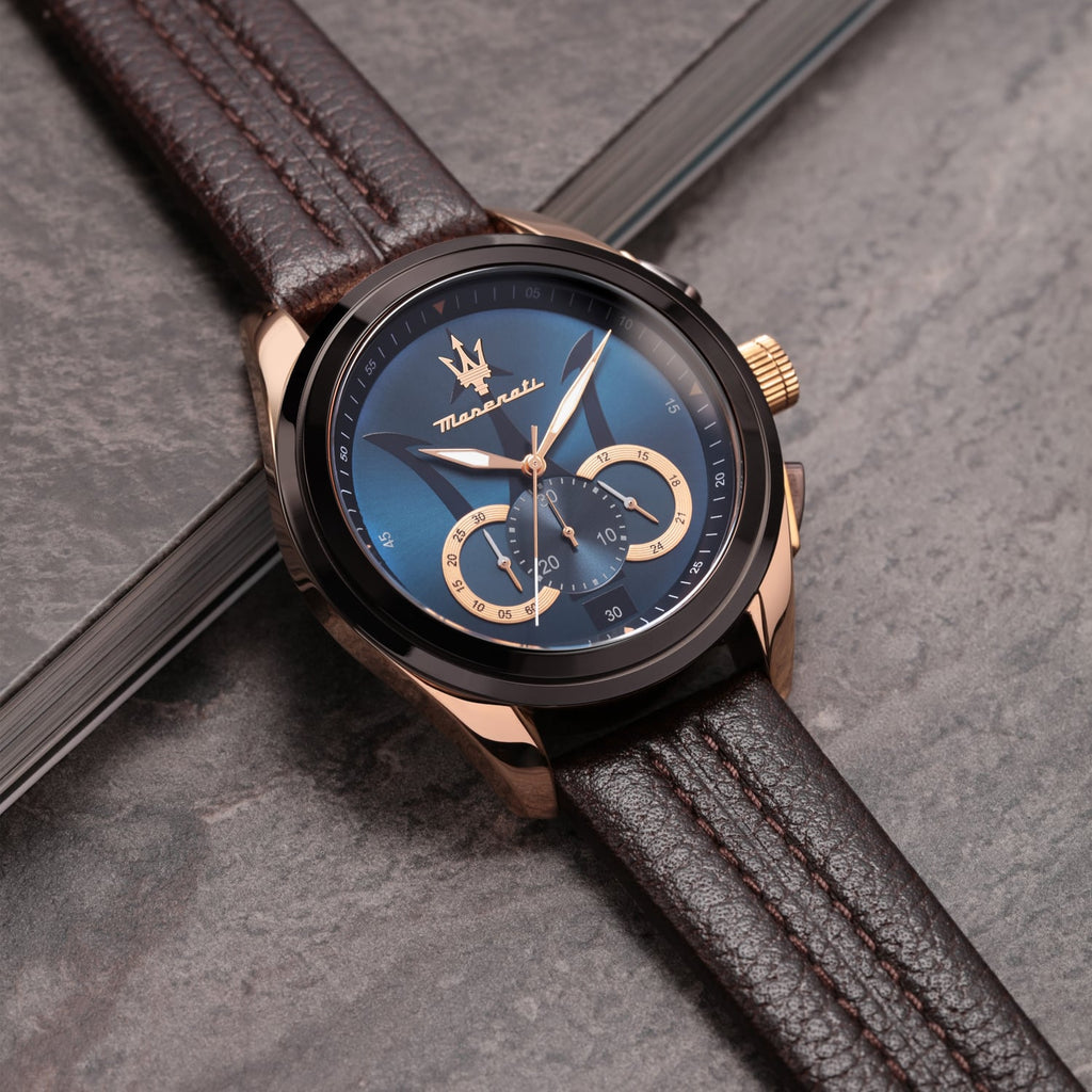 Maserati Traguardo 45mm Chronograph Blue Watch For Men - R8871612024