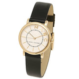 Marc Jacobs Roxy Champagne Dial Black Leather Strap Watch for Women - MJ1537