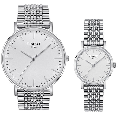 Tissot Everytime Small White Dial Silver Mesh Bracelet Watch For Women - T109.210.11.031.00