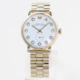 Marc Jacobs Baker White Dial Gold Stainless Steel Strap Watch for Women - MBM3440