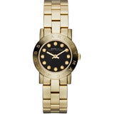 Marc Jacobs Amy Black Dial Gold Stainless Steel Strap Watch for Women - MBM3336