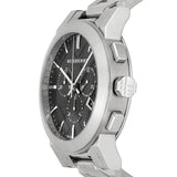 Burberry The City Black Dial Silver Steel Strap Watch for Men - BU9351