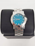 Marc Jacobs Amy Light Blue Dial Silver Stainless Steel Strap Watch for Women - MBM3272