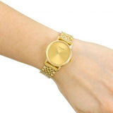 Tissot T Classic Everytime Desire Small Gold Dial Gold Mesh Bracelet Watch For Women - T109.210.33.021.00