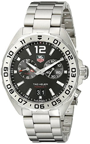 Tag Heuer Formula 1 Black Dial Silver Steel Strap Watch for Men - WAZ111A.BA0875