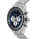 Hugo Boss Chronograph Blue Dial Silver Steel Strap Watch for Men - 1513630