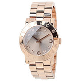 Marc Jacobs Amy Glitz Brown Dial Rose Gold Stainless Steel Strap Watch for Women - MBM3221