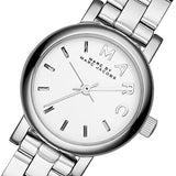 Marc Jacobs Baker White Dial Silver Steel Strap Watch for Women - MBM3246