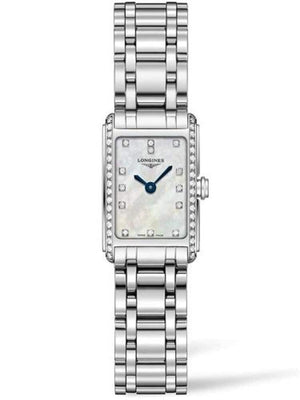 Longines Dolcevita Diamonds Mother of Pearl Dial Silver Steel Strap Watch for Women - L5.258.0.87.6