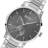 Hugo Boss Oxygen Grey Dial Silver Steel Strap Watch for Men - 1513596