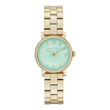 Marc Jacobs Baker Mint Green Dial Gold Stainless Steel Strap Watch for Women - MBM3284