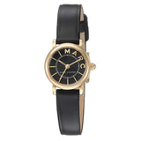 Marc Jacobs Roxy Black Dial Black Leather Strap Watch for Women - MJ1585