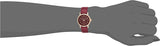 Marc Jacobs Baker Maroon Dial Maroon Leather Strap Watch for Women - MBM1271