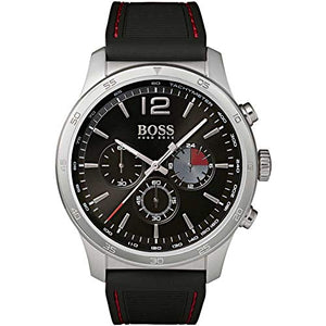 Hugo Boss Professional Black Dial Black Silicone Strap Watch for Men - 1513525