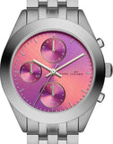 Marc Jacobs Peeker Pink & Purple Dial Silver Stainless Steel Strap Watch for Women - MBM3372