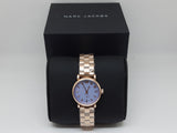 Marc Jacobs Mini Baker Blue Dial Rose Gold Stainless Steel Strap Watch for Women - MBM3285