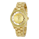 Marc Jacobs Henry Gold Transparent Dial Gold Stainless Steel Strap Watch for Women - MBM3338