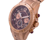 Marc Jacobs Rock Chronograph Red Mother of Pearl Dial Rose Gold Stainless Steel Strap Unisex Watch - MBM3251