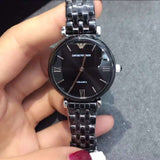 Emporio Armani Ceramica Black Dial Black Ceramic Strap Watch For Women - AR1487