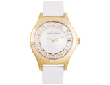 Marc Jacobs Henry White Skeleton Dial White Leather Strap Watch for Women - MBM1339