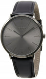 Hugo Boss Modern Grey Dial Black Leather Strap Watch for Men - 1513540