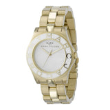 Marc Jacobs Blade White Dial Gold Stainless Steel Strap Watch for Women - MBM3050